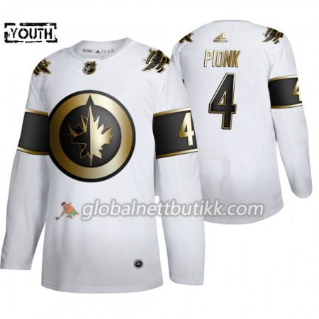 Winnipeg Jets Hockeydrakt Neal Pionk 4 Adidas 2019-2020 Golden Edition Hvit Authentic - Barn
